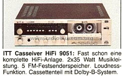 Casseiver HiFi 9051; ITT Schaub-Lorenz (ID = 2383862) Radio