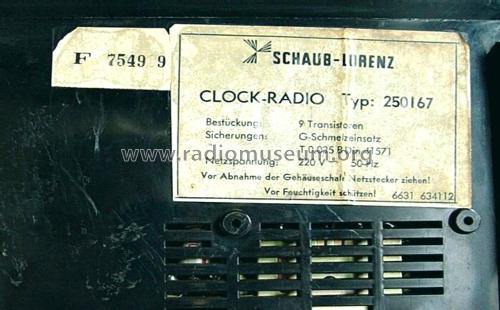 Clock-Radio 250167; Schaub und Schaub- (ID = 1955245) Radio