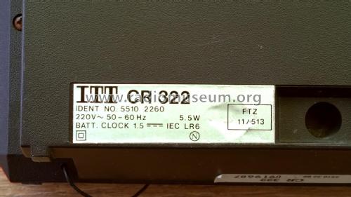 Clockradio Quarz CR322; ITT Schaub-Lorenz (ID = 1980146) Radio