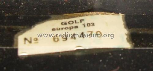 GOLF europa 103; ITT Schaub-Lorenz (ID = 529896) Radio