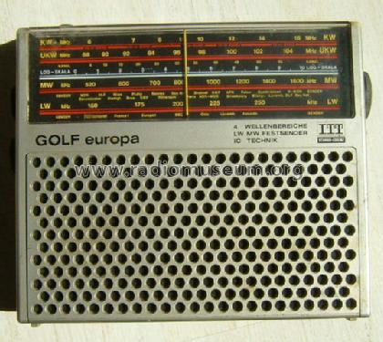 Golf Europa 108A 5213-0289; ITT Schaub-Lorenz (ID = 437448) Radio