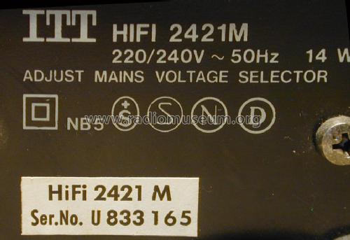 HiFi 2421M; ITT Schaub-Lorenz (ID = 1473237) R-Player