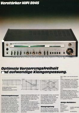 HiFi 80 Integrated Amplifier 8045; ITT Schaub-Lorenz (ID = 1168532) Ampl/Mixer