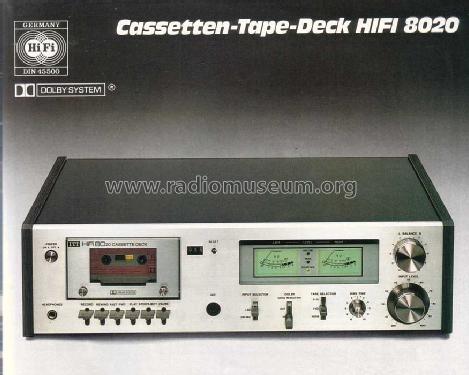 Cassette Deck HiFi 8020; ITT-Graetz (ID = 1927408) Reg-Riprod