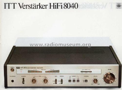 HiFi Integrated Amplifier 8040; ITT Schaub-Lorenz (ID = 1927782) Ampl/Mixer