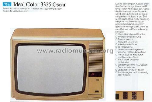 Ideal-Color 3325 Oscar; ITT nicht Schaub, (ID = 1932277) Television