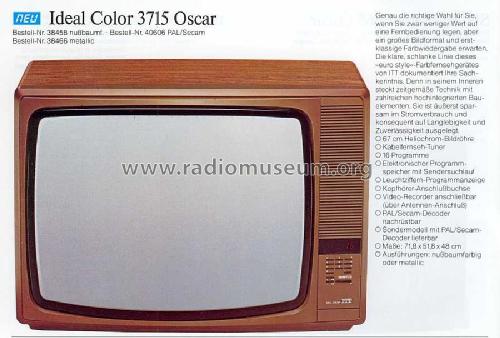 Ideal-Color 3715 Oscar; ITT nicht Schaub, (ID = 1931369) Televisore