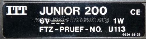 Junior 200; ITT Schaub-Lorenz (ID = 685102) Radio