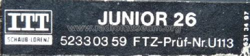 Junior 26U; ITT Schaub-Lorenz (ID = 1066394) Radio