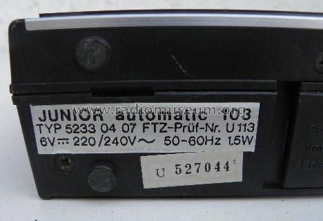 JUNIOR automatic 103 52330407; ITT Schaub-Lorenz (ID = 825335) Radio