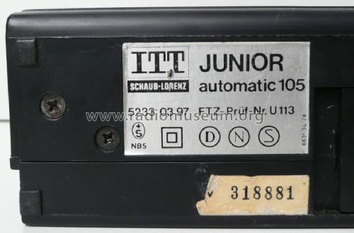 JUNIOR automatic 105 5233 03 97; ITT Schaub-Lorenz (ID = 731787) Radio