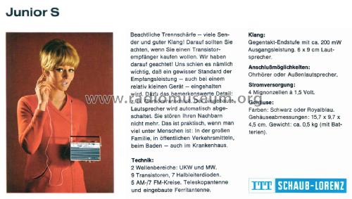 Junior S; ITT Schaub-Lorenz (ID = 2391472) Radio