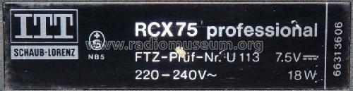 Professional RCX75 66313606; ITT Schaub-Lorenz (ID = 680810) Radio