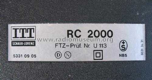RC 2000; ITT Schaub-Lorenz (ID = 658459) Radio