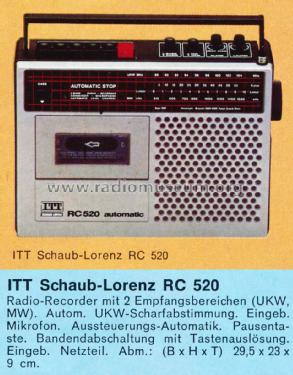 RC520 53311035; ITT Schaub-Lorenz (ID = 1290988) Radio