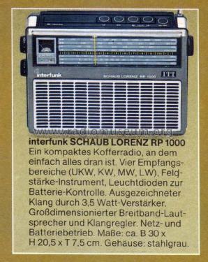 Interfunk RP-1000; ITT Schaub-Lorenz (ID = 1764017) Radio