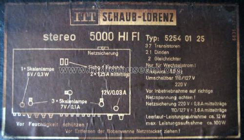 stereo 5000 HIFI 52540125; ITT Schaub-Lorenz (ID = 642690) Radio