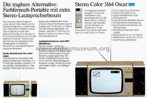 Stereo Color 3164 Oscar; ITT Schaub-Lorenz (ID = 2288226) Television