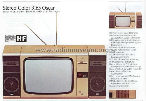 Stereo Color 3165 Oscar; ITT nicht Schaub, (ID = 1932297) Television