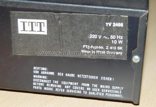 Stereo TV Tuner TV 2466; ITT Schaub-Lorenz (ID = 1701931) Diverses