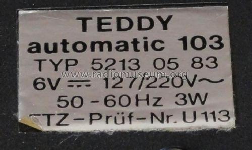 Teddy automatic 103 52130583; ITT Schaub-Lorenz (ID = 1139084) Radio