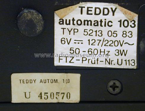 Teddy automatic 103 52130583; ITT Schaub-Lorenz (ID = 2301726) Radio