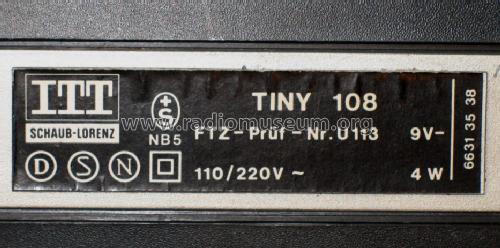TINY electronic 108; ITT Schaub-Lorenz (ID = 561078) Radio
