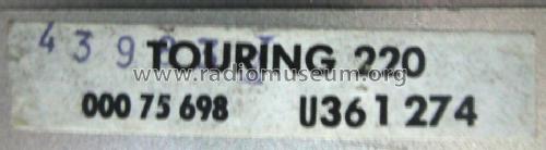 Touring Cassette 220; ITT Schaub-Lorenz (ID = 679444) Radio