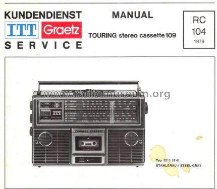 Touring stereo cassette 10952151641 ; ITT Schaub-Lorenz (ID = 1804128) Radio