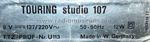 Touring Studio 107 521514-79; ITT Schaub-Lorenz (ID = 732398) Radio