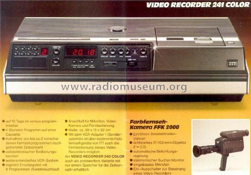 Video Recorder 241 Color VR241; ITT Schaub-Lorenz (ID = 686621) R-Player