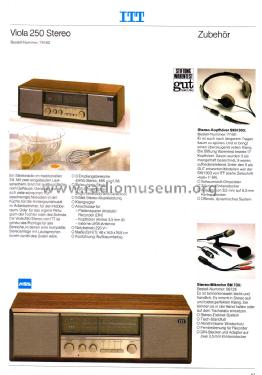 Viola 250 Stereo; ITT Schaub-Lorenz (ID = 2107795) Radio