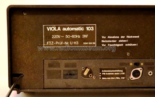 VIOLA automatic 103 52410329; ITT Schaub-Lorenz (ID = 2243076) Radio