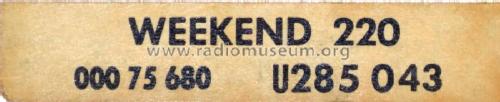 Weekend Stereo Cassette 220; ITT Schaub-Lorenz (ID = 2049586) Radio
