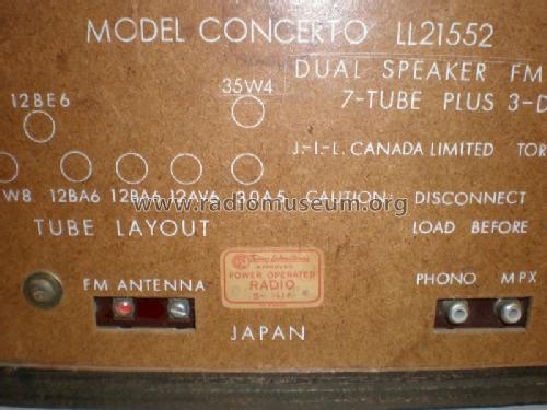 Concerto LL21552; J.I.L Canada Limited (ID = 1128223) Radio