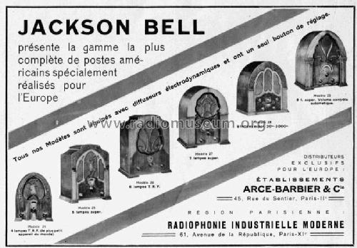 27AV; Jackson-Bell Co. pre (ID = 1942634) Radio