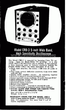 Oscilloscope CRO-3; Jackson The (ID = 574628) Equipment