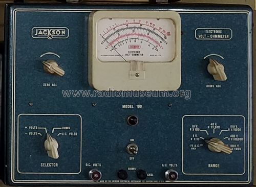 VTVM 109; Jackson The (ID = 2557995) Equipment