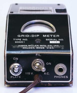 Grid Dip Meter 90651; James Millen Mfg. Co (ID = 2645585) Equipment