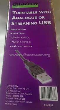 Digitech Turntable Player GE-4059; Jaycar Electronics; (ID = 2537536) R-Player