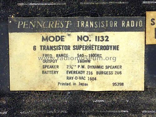 Penncrest Six Transistor 1132; JCPenney, Penney's, (ID = 2664105) Radio