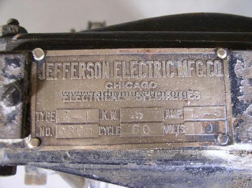 Wireless Spark Coil Type J-1; Jefferson Electric (ID = 2487058) Amateur-D