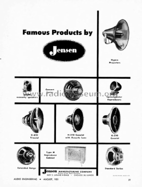 Coaxial Loudspeaker K-210; Jensen Radio (ID = 2782399) Altavoz-Au