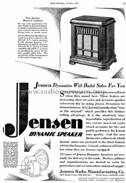 Jensen model 6 cabinet D65 ; Jensen Radio (ID = 1428706) Speaker-P