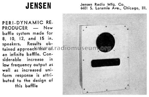 Peri Dynamic Reproducer ; Jensen Radio (ID = 1093668) Cabinet
