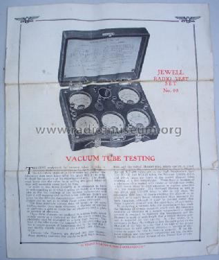 Jewell Radio Test Set Pattern No. 95; Weston Electrical (ID = 1095173) Equipment