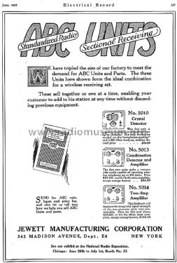 ABC Crystal Detector No. 5010; Jewett Manufacturing (ID = 1247841) Detektor