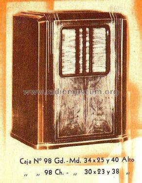 Mueble de radio 98 Gd; Jorcin Radio Mueble, (ID = 2632004) Cabinet