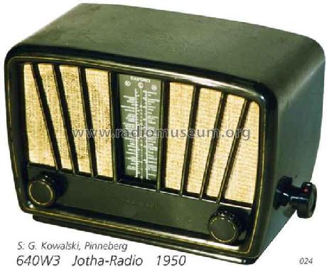 Jotha Export 640 W 3 640W3; Jotha-Radio, El.-App (ID = 1765) Radio