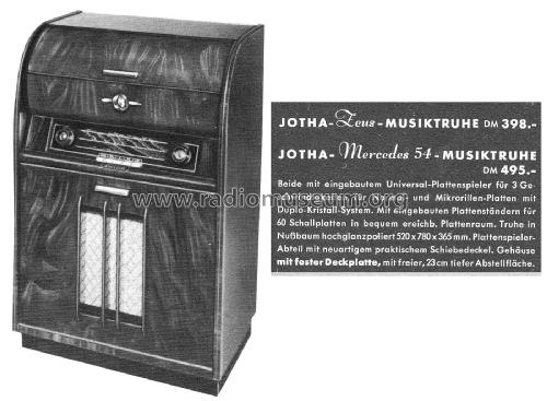 Musik-Truhe Mercedes 54 6984 UW3-TR; Jotha-Radio, El.-App (ID = 2538364) Radio